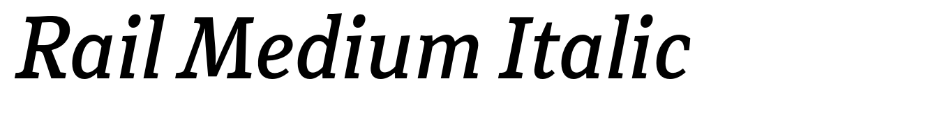 Rail Medium Italic